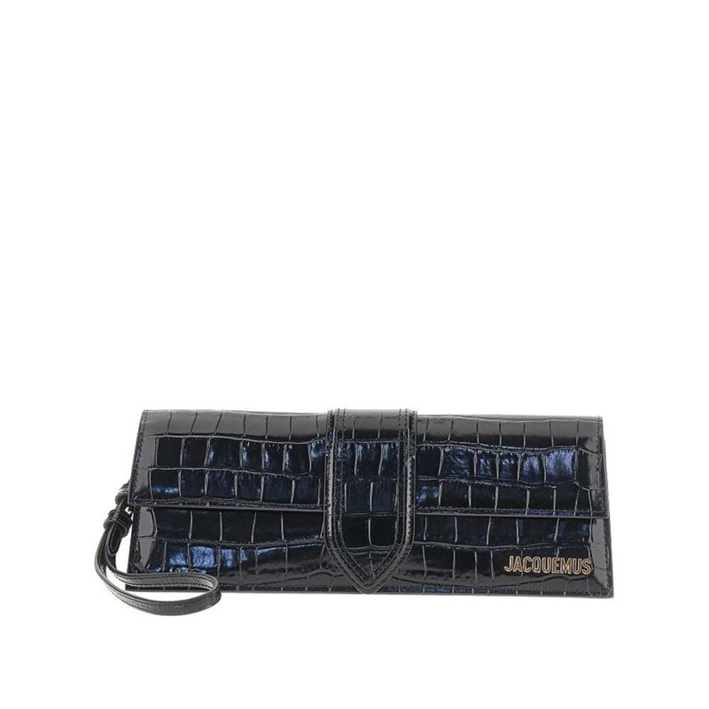 Jacquemus Women Croco-Embossed Leather 'Bambino' Clutch